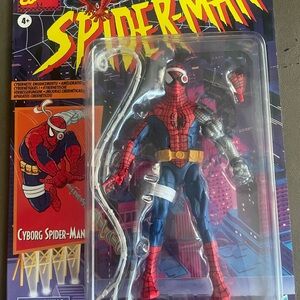 Hasbro Cyborg Spider-Man Backer Card - Purple with Yellow Logo